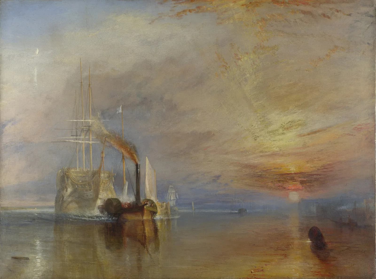 Le Dernier Voyage du Téméraire de Turner, 1839, National Gallery de Londres