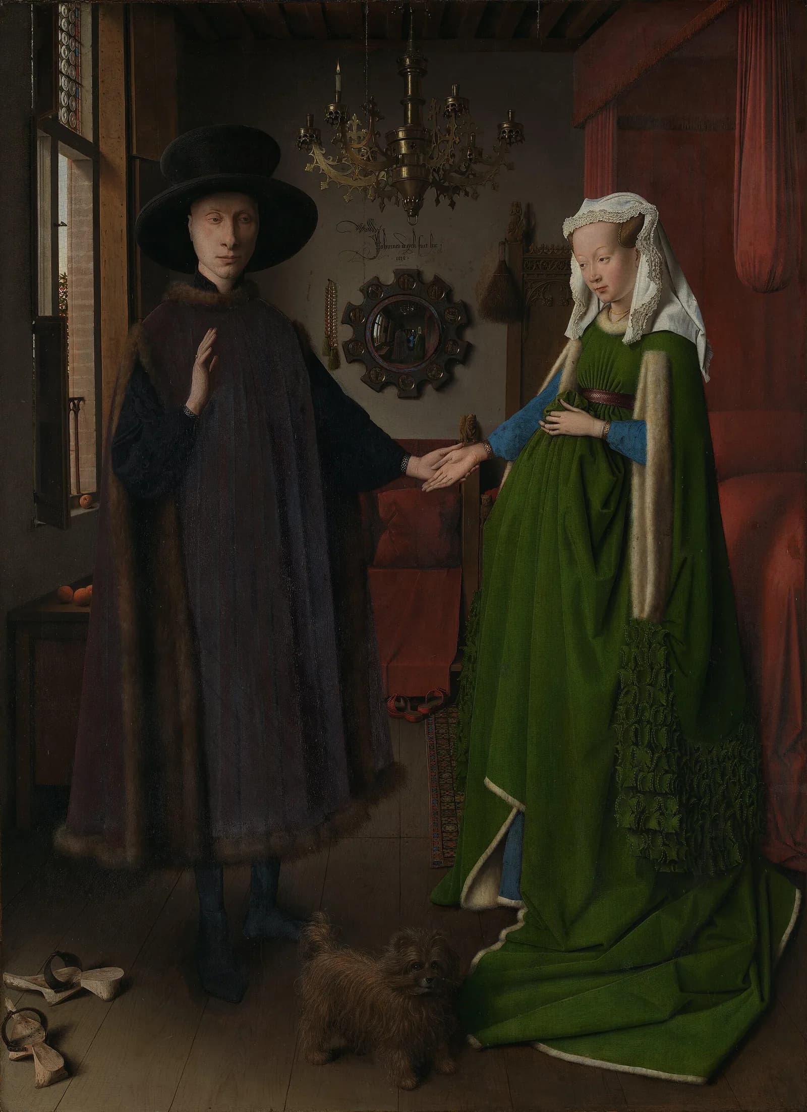 Les Époux Arnolfini de Jan van Eyck, 1434, National Gallery de Londres