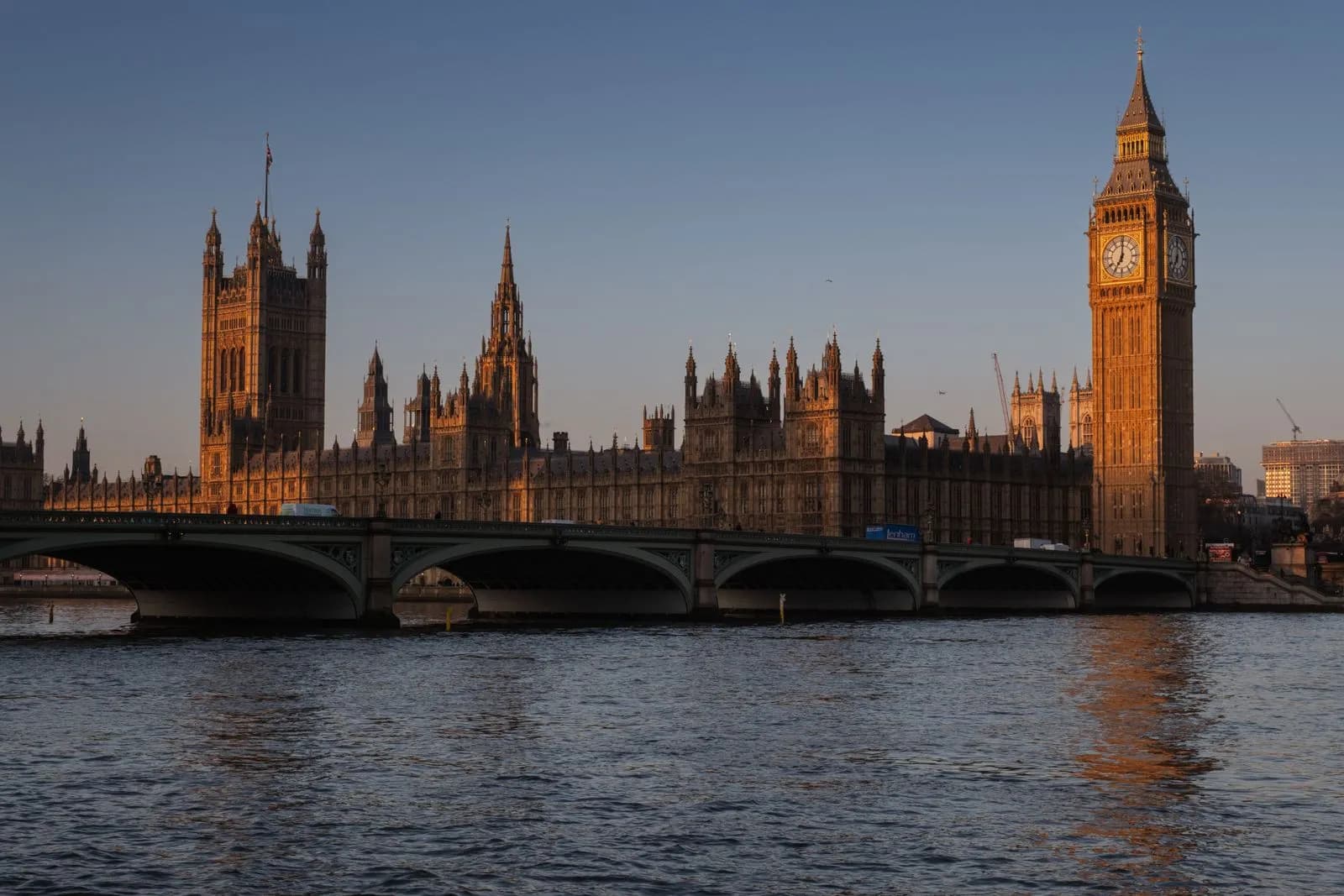 Big Ben Westminster Parliament coucher de soleil London