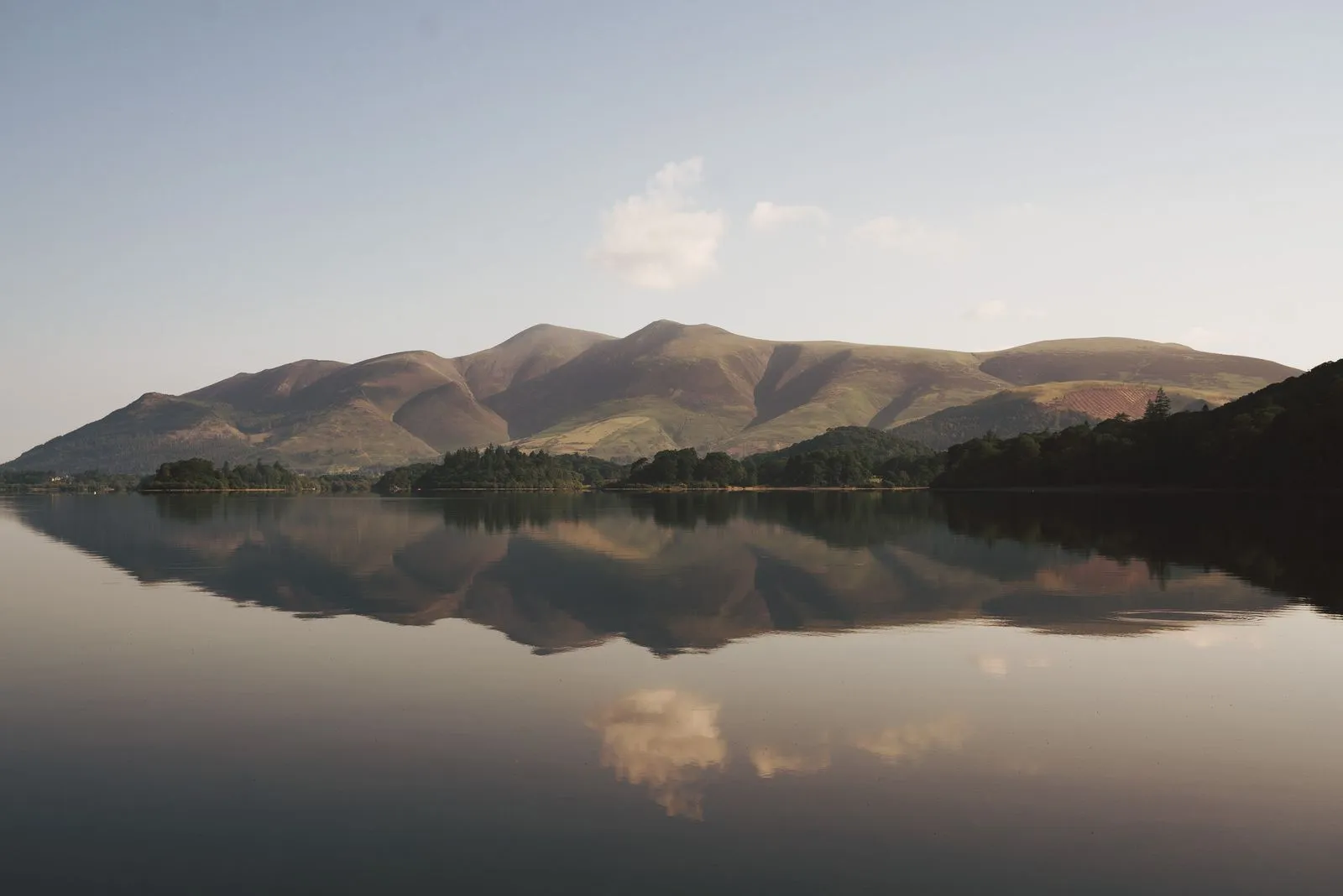 Paysage naturel anglais de lacs et montagnes Yorkshire